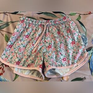 Set Athleisure Emily Short - Custom Floral Print Size 7/8
